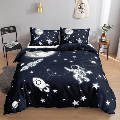 Weltraum Astronauten Bettwäsche Set für Kinder 200x200cm