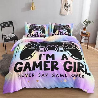 Gamer Bettwäsche-Set mit Spielekonsole Motiv 200x200cm