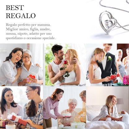 Rote Stabilisierte Rose mit Echtschmuck Geschenkset für Sie