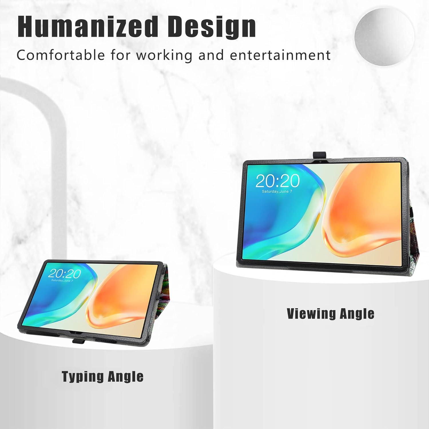 TECLAST M40 Plus Hülle, PU Leder Tasche mit Ständer, Love