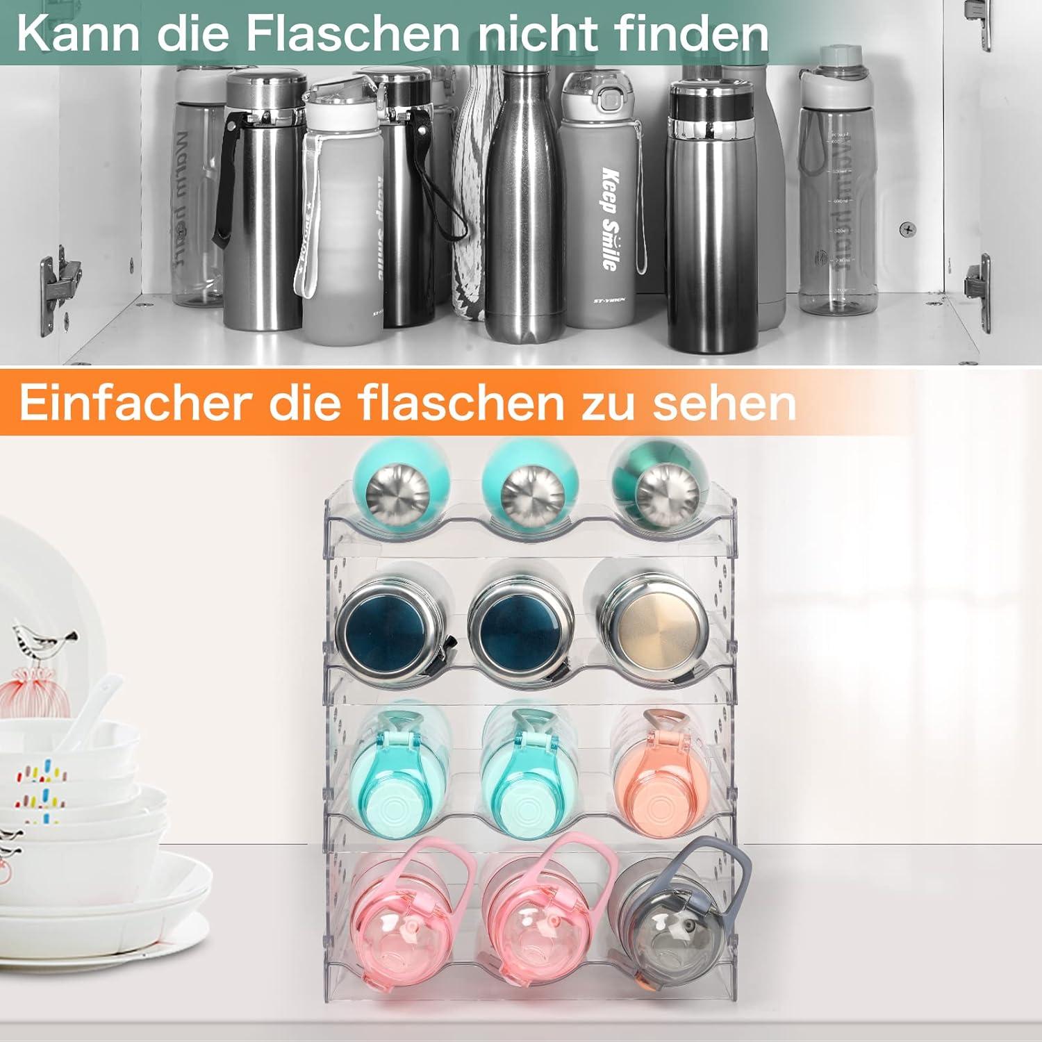 JUPELI Flaschenregal Stapelbar Weinregal 2er Set