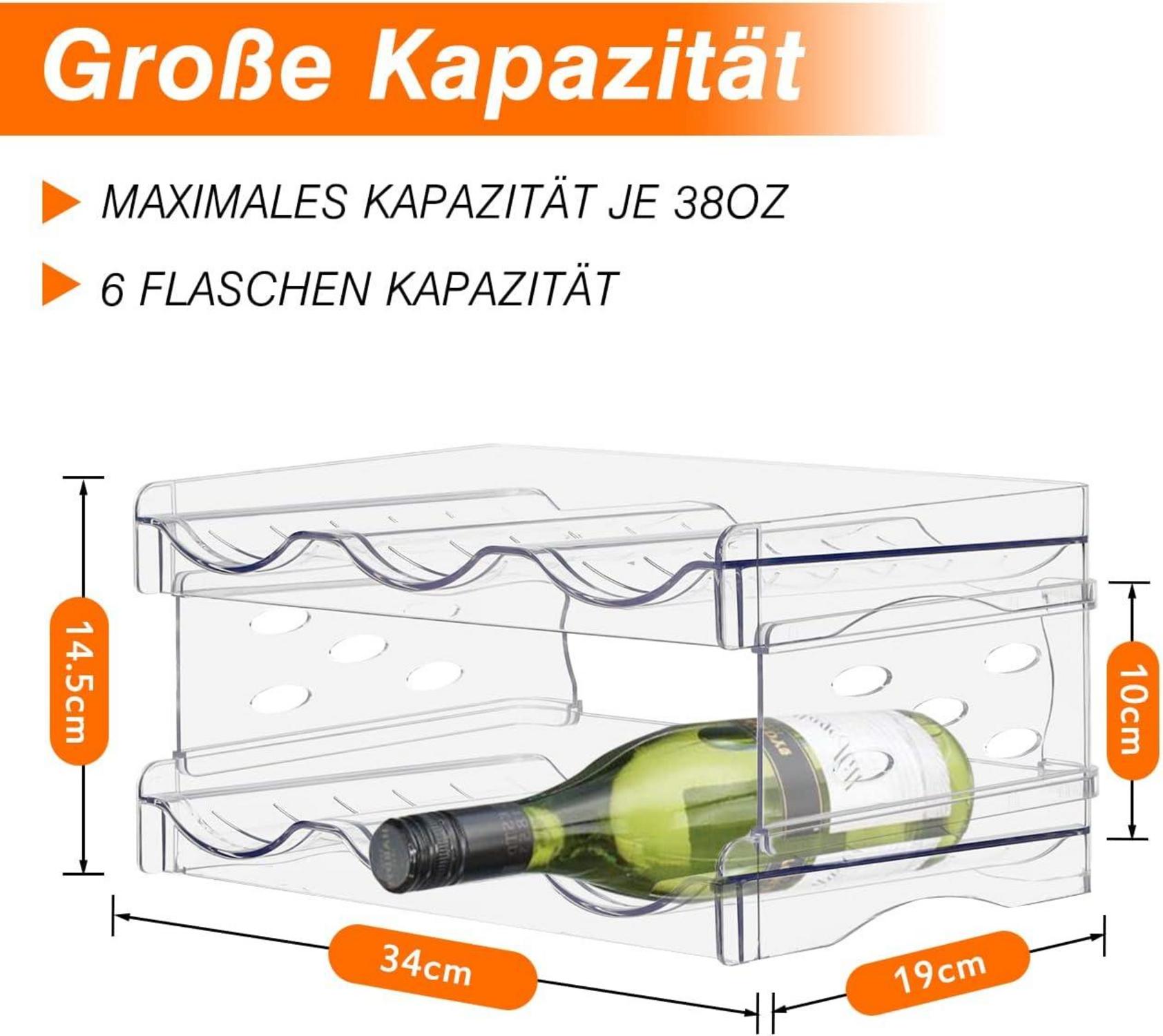 Flaschenregal Stapelbar Weinregal Flaschenhalter Organizer Küche Büro