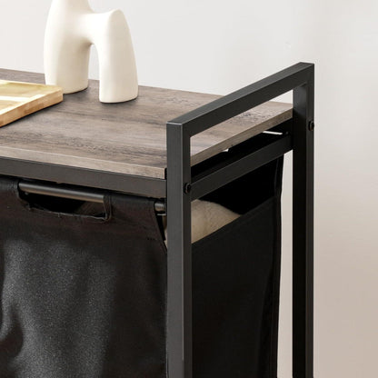Wäschekorb mit Ablage und Rollen 4x39,8L Oxford-Gewebe