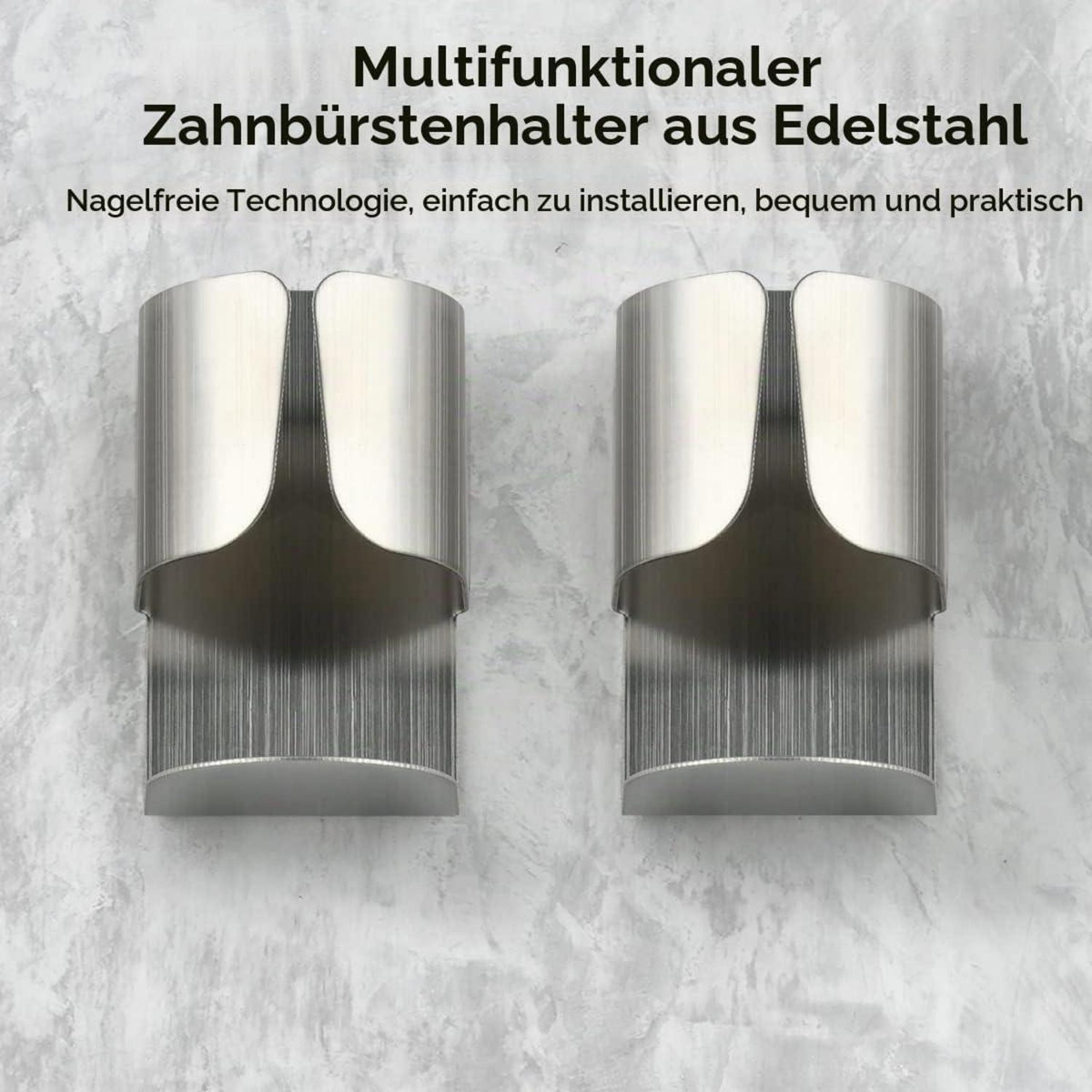 2x Wandhalterung für Elektrische Zahnbürste Edelstahl