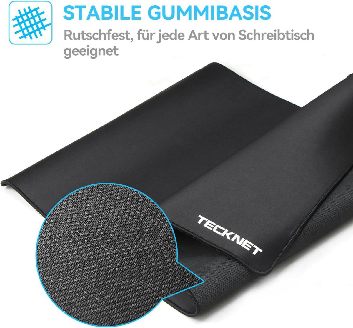 Gaming Mauspad XXL Schwarz 900x400mm Wasserdicht rutschfeste