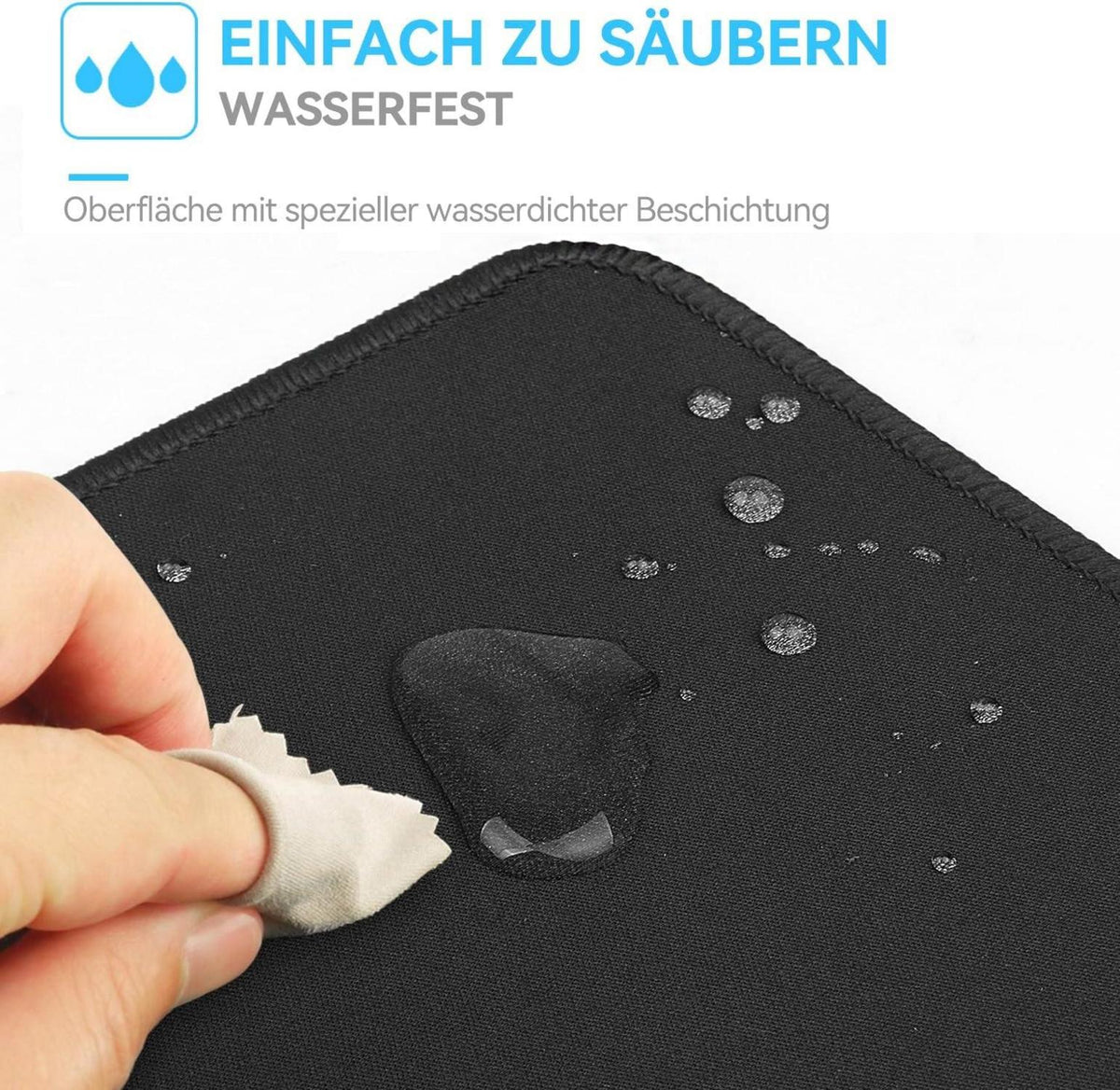 XXL Gaming Mauspad 900x400mm Schwarz Wasserdicht rutschfeste Gummibasis