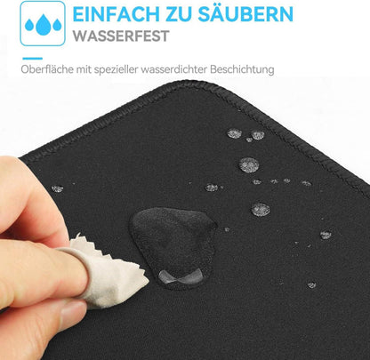 XXL Gaming Mauspad 900x400mm Schwarz Wasserdicht rutschfeste Gummibasis