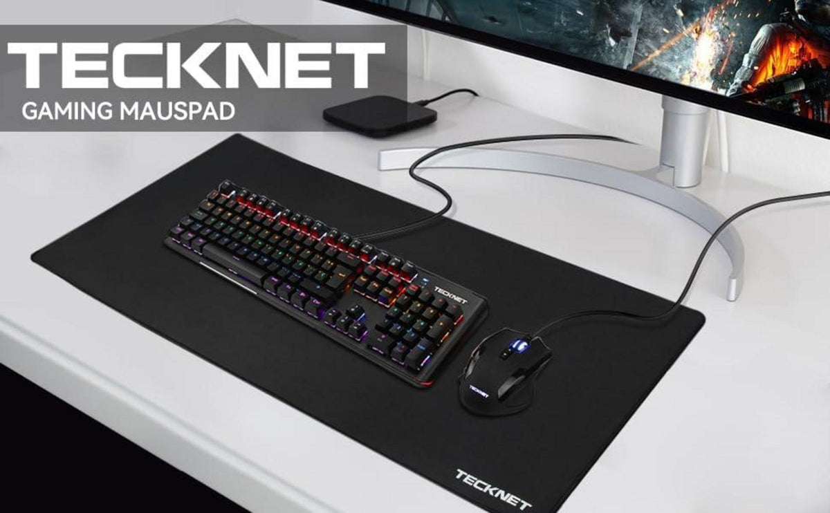 Mauspad XXL Speed Gaming 900x400mm Schwarz Wasserdicht rutschfeste