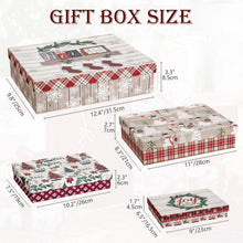 Rechteckige Geschenkboxen Set Weihnachten Deko