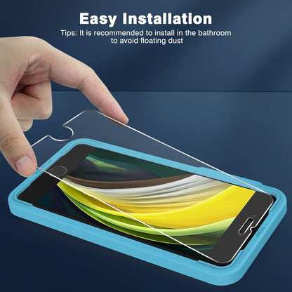 Schutzglas für iPhone SE/8/7/6 mit Rahmen, 2 Stück