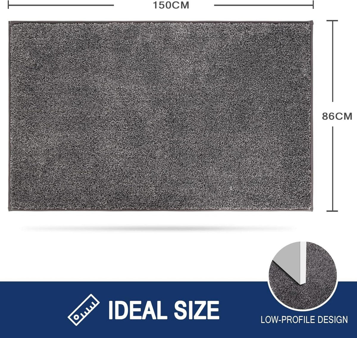 Schmutzfangmatte Innen 86x150cm rutschfeste Fußmatte