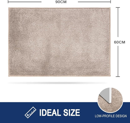 Rutschfeste Schmutzfangmatte 60x90 cm Beige, waschbare