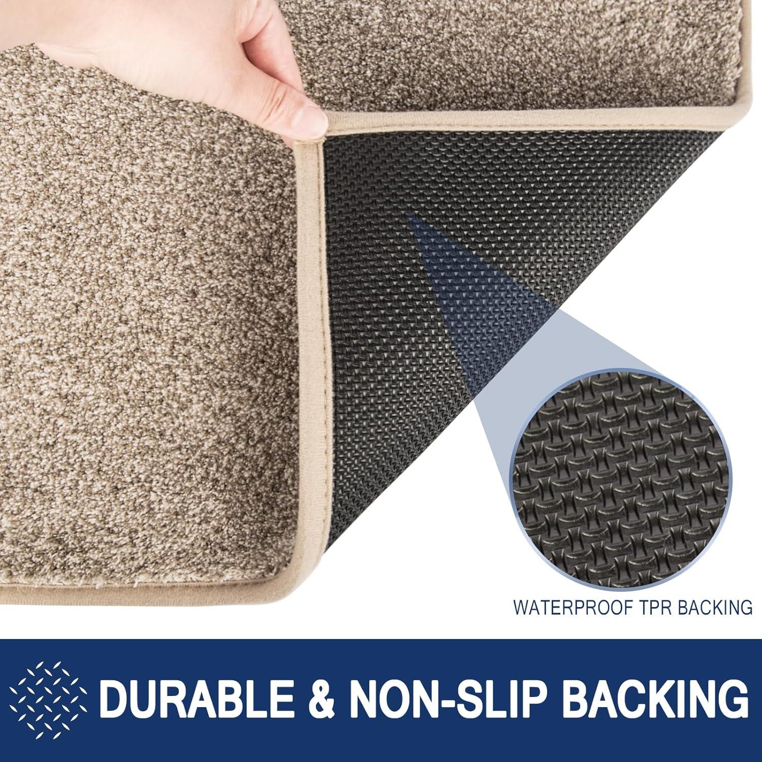 Schmutzfangmatte 60x90 cm rutschfest waschbar Sauberlaufmatte Beige