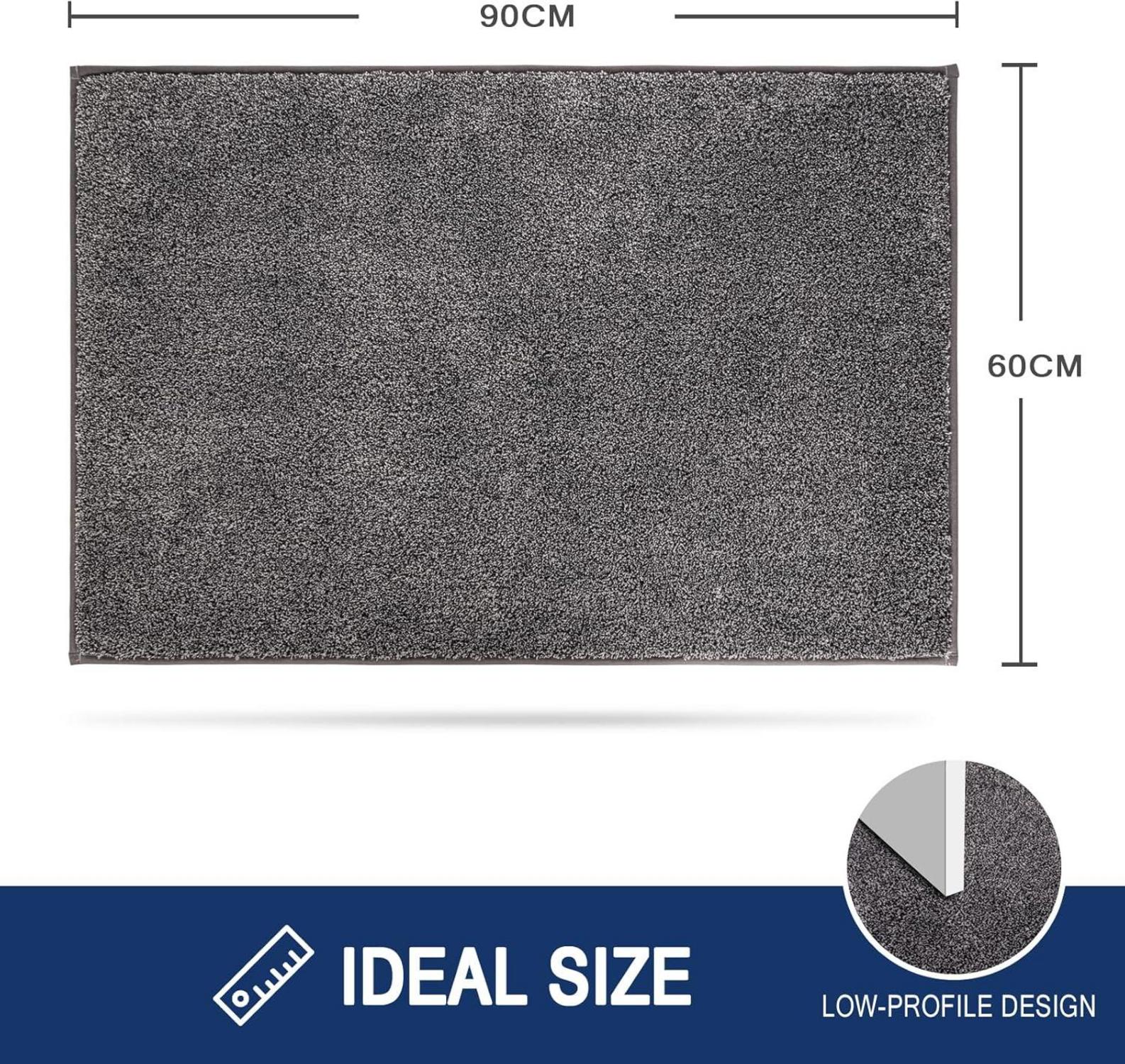 Schmutzfangmatte 60x90cm rutschfest waschbar saugstark