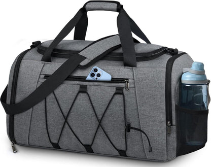 Sporttasche mit Schuhfach und Nassfach 40L Grau