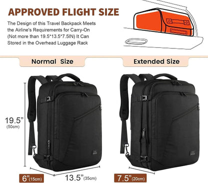MATEIN Reiserucksack Handgepäck 50x35x20cm Erweiterbar Cabin