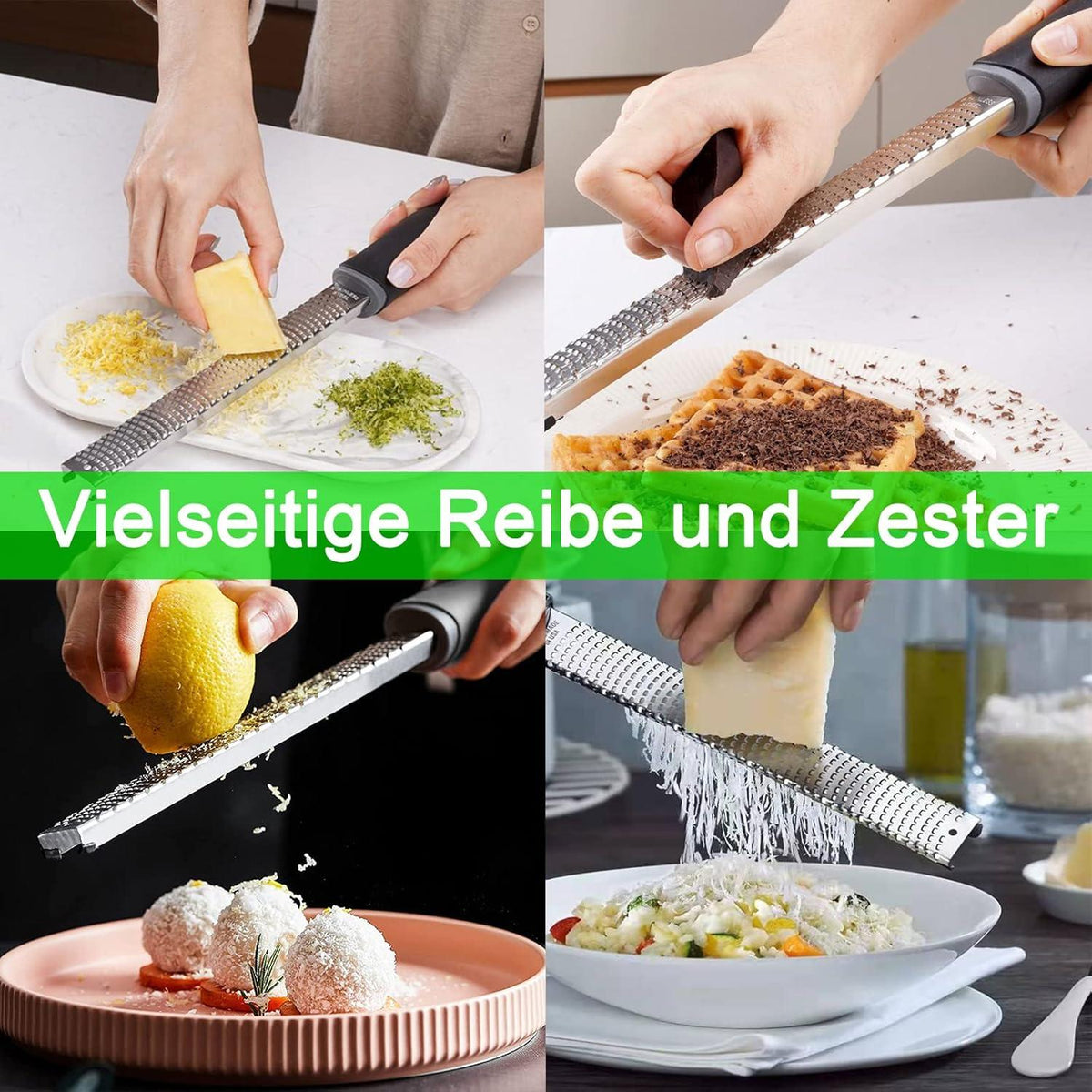 Multifunktional Edelstahl Küchenreibe Zester für Käse Zitronen Muskat