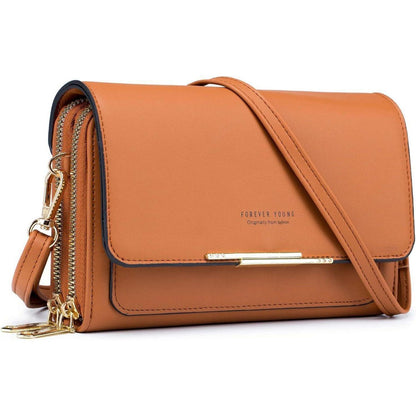 Kleine Damen Umhängetasche Crossbody Grün in Lederoptik