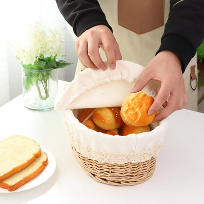 Runder Brotkorb Weide gewebt servieren Brotkörbe Obst Gemüse Snacks