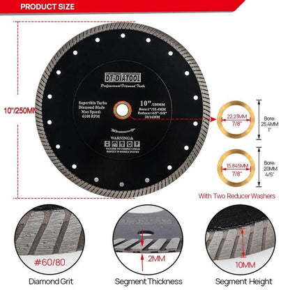 Diamant-Trennscheibe 250mm 10 Stück Superdünn für Fliesen
