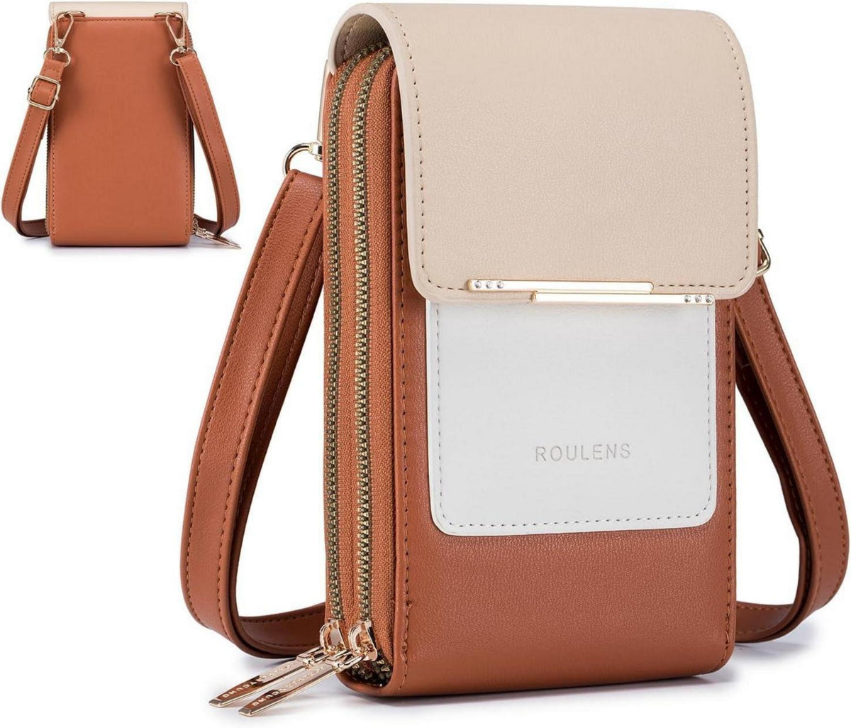 Handy Umhängetasche Damen Crossbody RFID Reißverschlussfächer