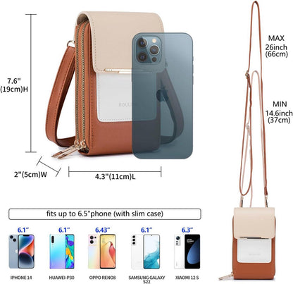 Kleine Damen Umhängetasche 3-in-1 Crossbody Handytasche RFID