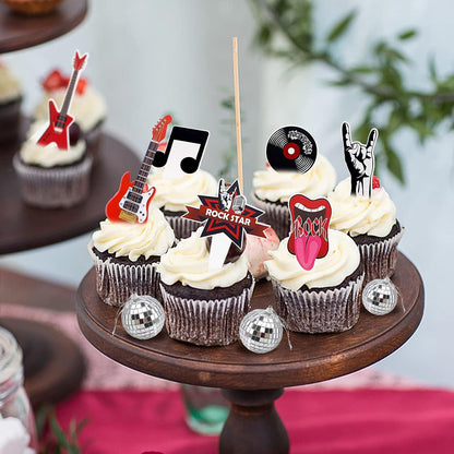 Gitarre Kuchen Topper Musik Note Geburtstag Dekoration Disco Rock Roll