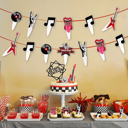 Gitarre Musik Note Kuchen Topper Disco Ball Rock Roll Cupcake Deko