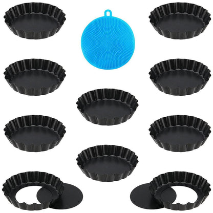 10 Mini Tarteformen mit Hebeboden – Antihaft & Rostfrei