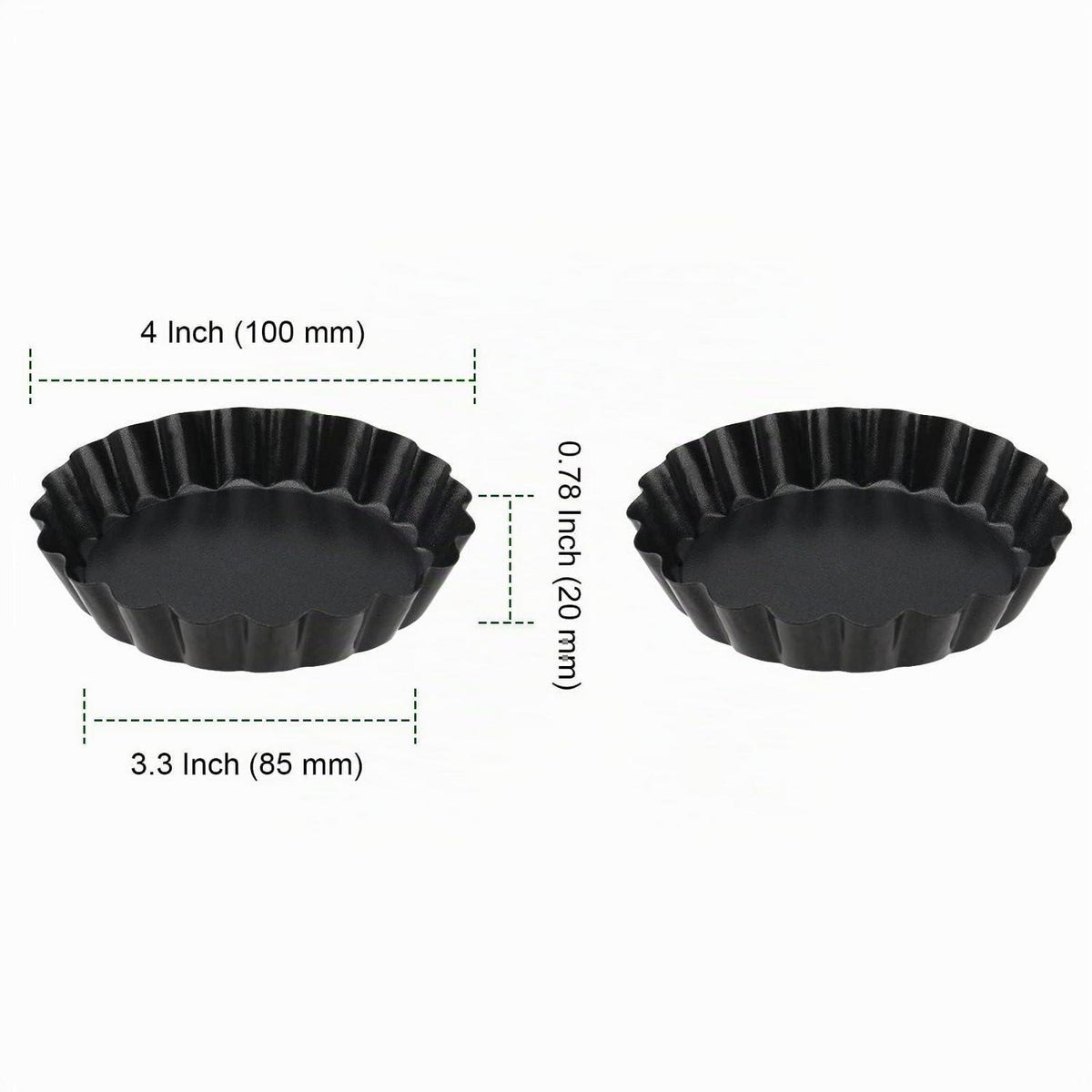 10 Mini Tarteformen mit Hebeboden – Antihaft & Rostfrei
