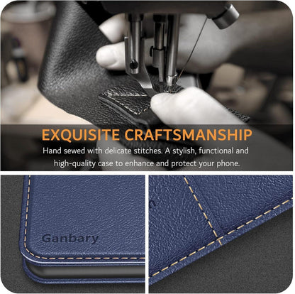 Xiaomi 13 Lite Handyhülle Leder Brieftasche Blau Magnet