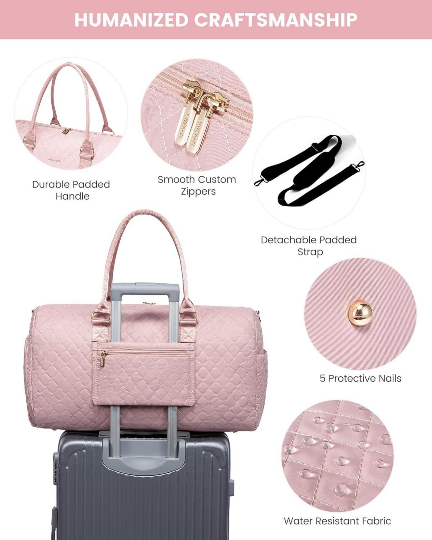 Sporttasche Damen wasserdicht Reisetasche Weekender mit Schuhfach