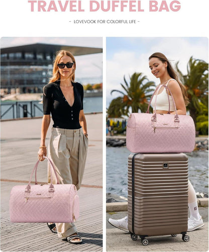 Sporttasche Damen Reisetasche Weekender Travel Bag Rosa wasserdicht