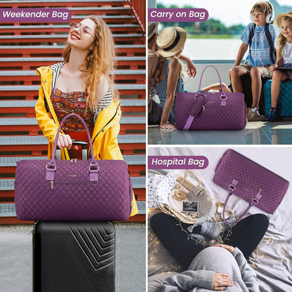 Sporttasche Damen Reisetasche Weekender wasserdicht mit Schuhfach