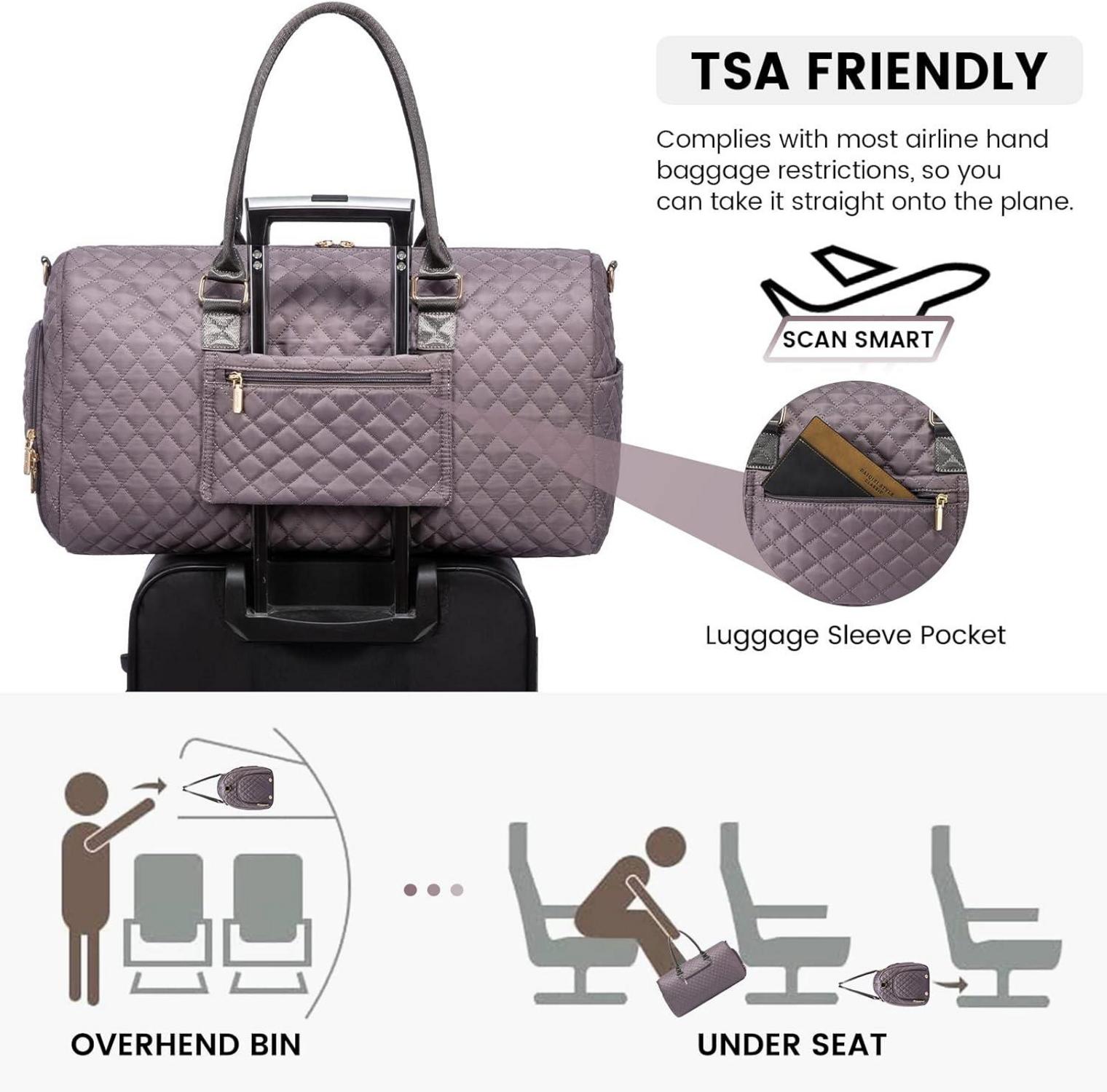 Sporttasche Damen Reisetasche Weekender mit Nassfach, Schuhfach & Kulturtasche
