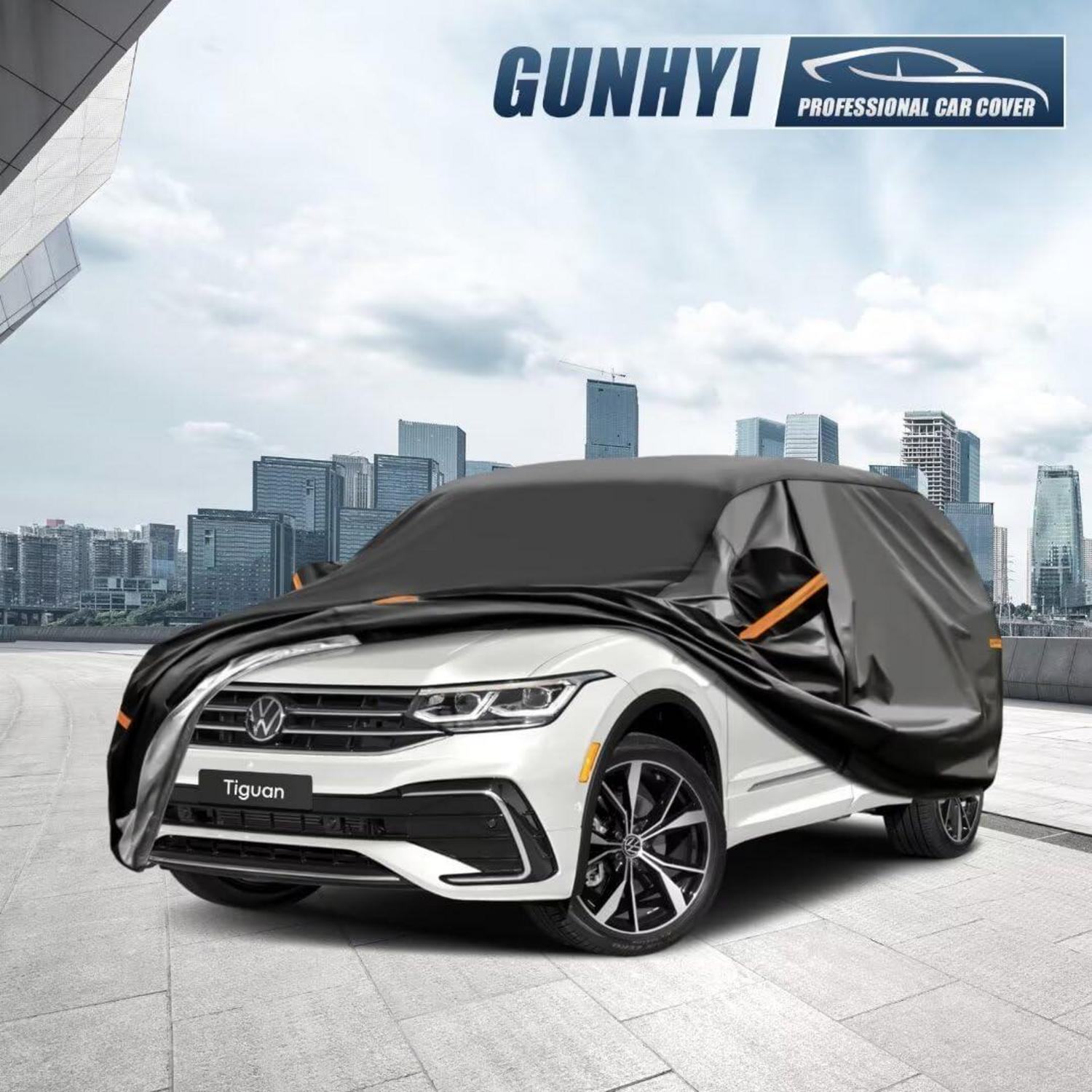 Autoabdeckung Wasserdicht Vollgarage 7 Schichten SUV 460 cm - Schwarz