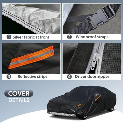 Autoabdeckung Wasserdicht 7-Schichten Schutz Limousine 450 cm Winter