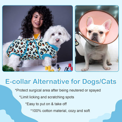 Hundebody nach OP Katze Hund, Atmungsaktiv, Kastration, XS-2XL, Hellblau