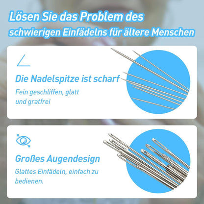 36-teiliges Nähnadel-Set mit großem Öhr und Aufbewahrungsbox