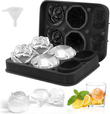 Eisformen Silikon Eiswürfelform Groß Rose Whisky Cocktail Saft