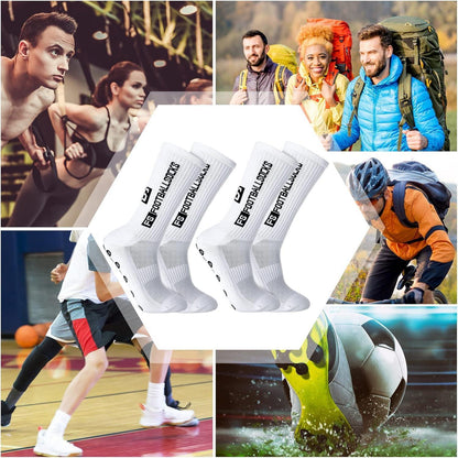 2 Paar Herren Fußballsocken Sportsocken Anti Rutsch Grip