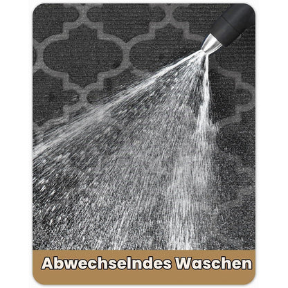 Fußmatte Grau 90x150 cm - Rutschfest & Waschbar