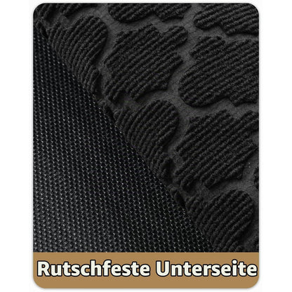 Fußmatte Groß 120x180 cm - Rutschfest & Waschbar Schwarz