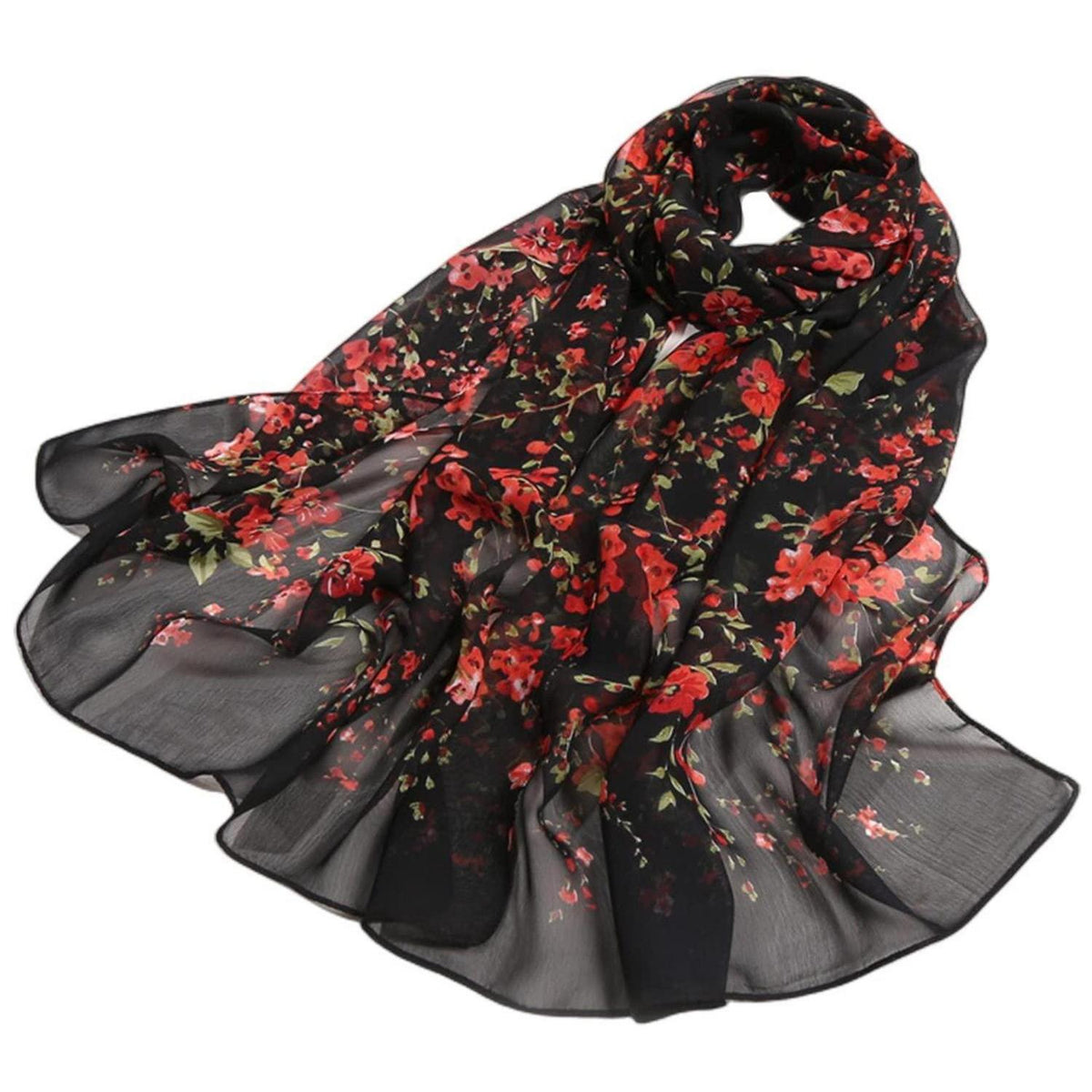 Leichtes Chiffon-Halstuch Damen elegant 160x50cm