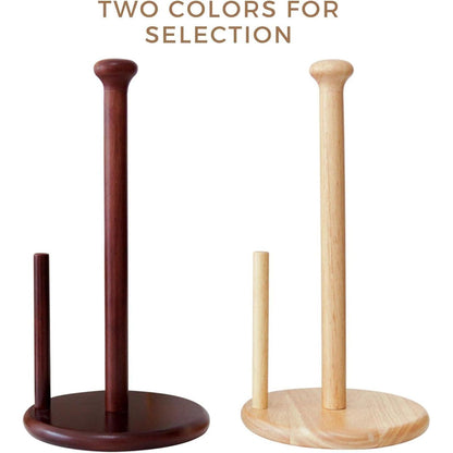 Holz Küchenrollenhalter freistehend mit Gummi Holz Sockel