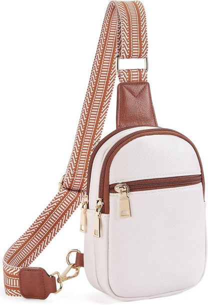 Telena Damen Bauchtasche Crossbody Kunstleder Sling Bag