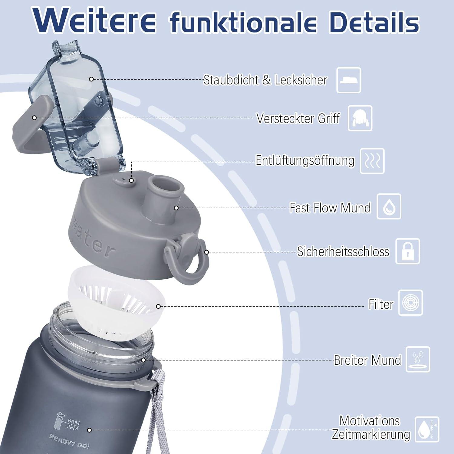 Sport Trinkflasche 1l