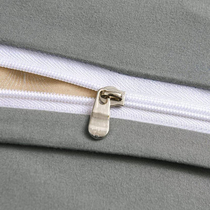 Satin Bettwäsche Set 220x240 Gold Blau Jacquard