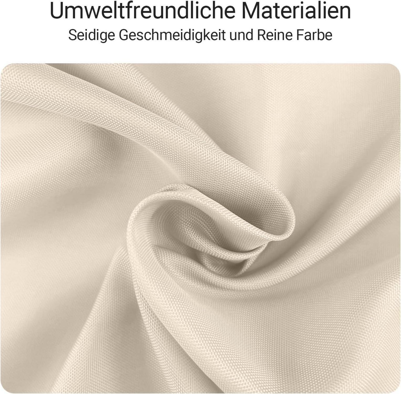 Duschvorhang 180x180cm Beige Antischimmel Wasserabweisend waschbar