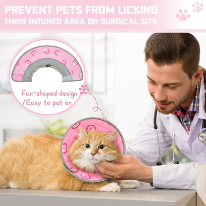 Verstellbare Halskrause für Katze Halsband Pink S 12.7-22.9cm